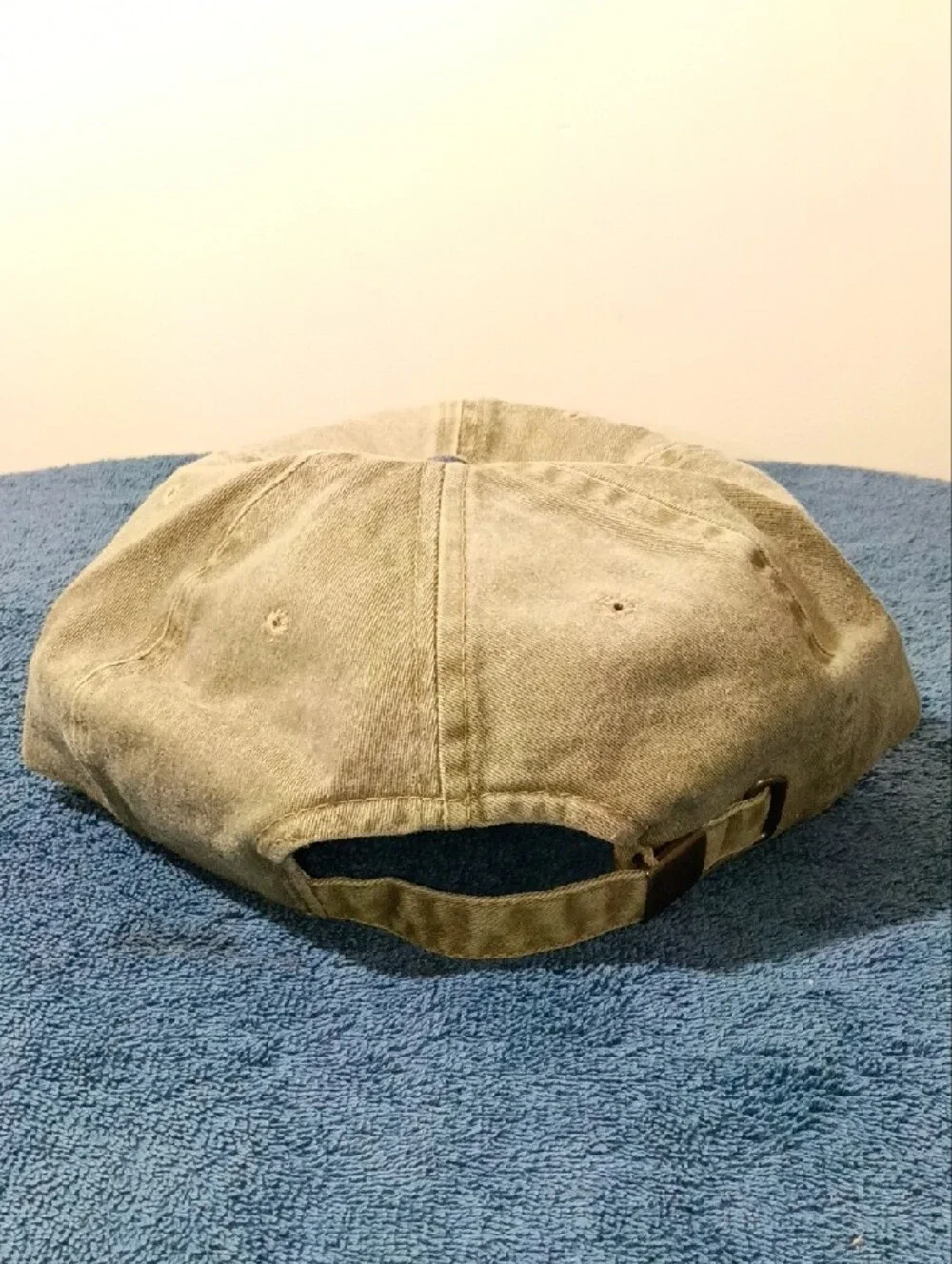 Vintage Baldwin Two-Tone Cotton Cap - Olive Crown & Blue Brim